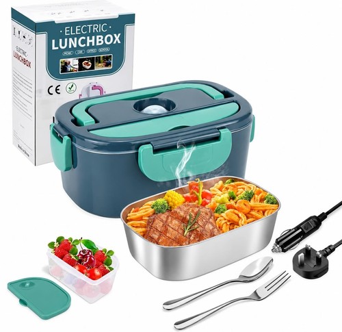 Heated lunch box - box, food