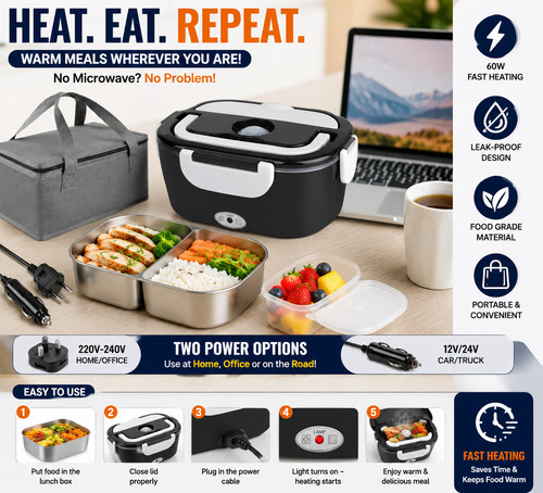 Electric heated lunch - heated, 60w