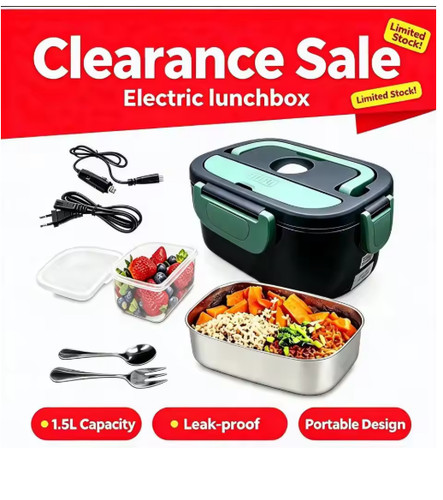 Heated lunch box 100w electric - box,