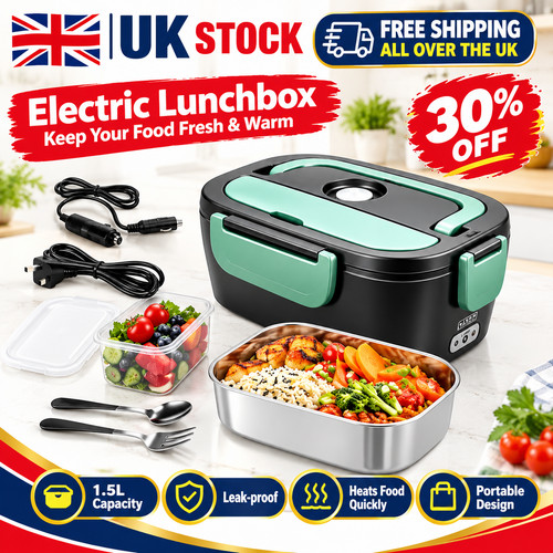 Heated lunch box electric food - heated,