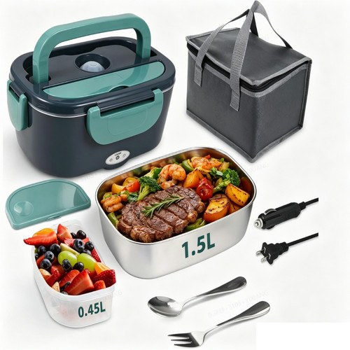 Heated lunch box electric food - box,