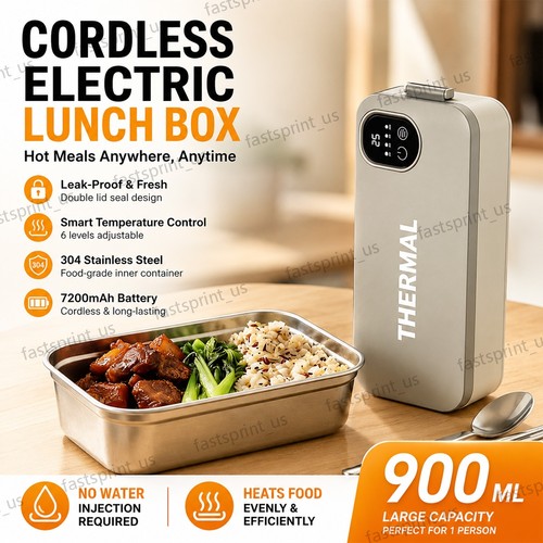 Cordless electric heated lunch - heated,